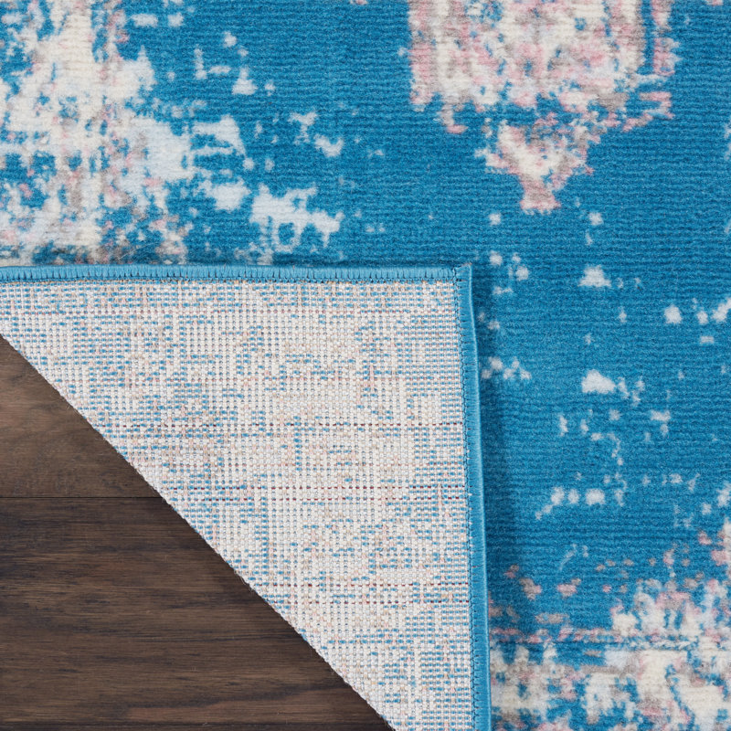 Bungalow Rose Burnie Oriental Blue/Ivory Area Rug & Reviews Wayfair